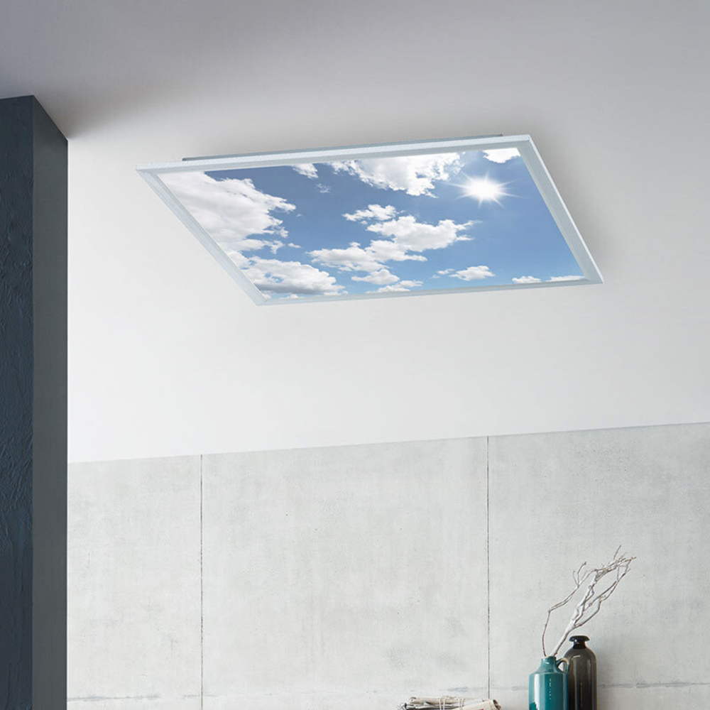 Wofi 44-W-LED-Deckenleuchte "Wolkenhimmel" mit Funk-Fernbedienung