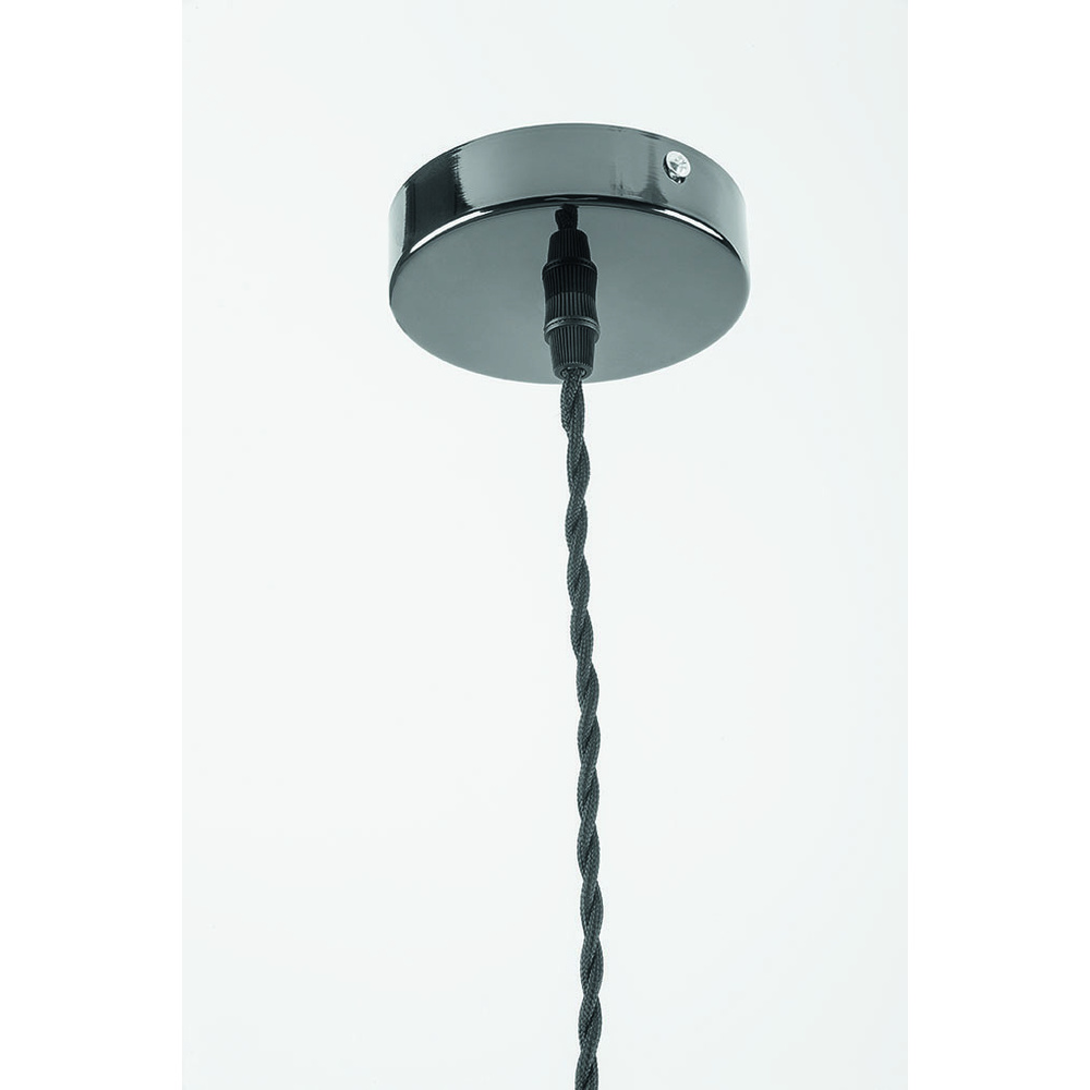 LEDmaxx Metall-Lampenfassung V2 mit Textilkabel (schwarz) und Baldachin