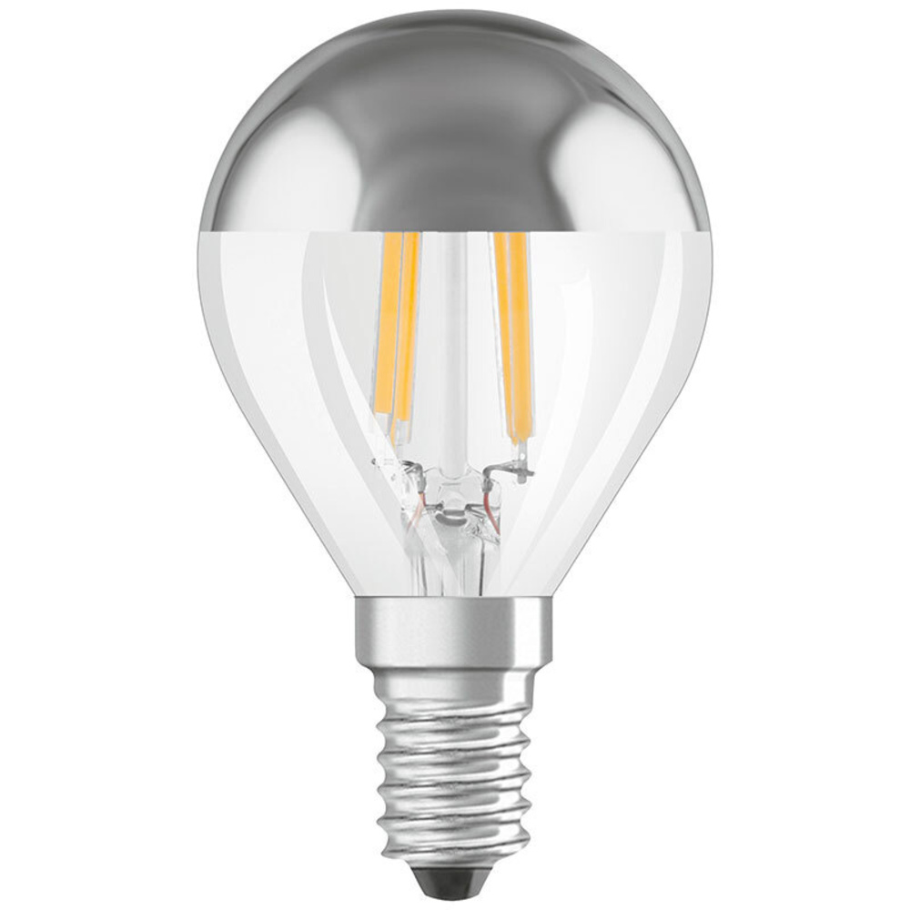 OSRAM LED FILAMENT MIRROR 4-W-LED-Tropfenlampe E14 mit Spiegelkopf, warmweiß