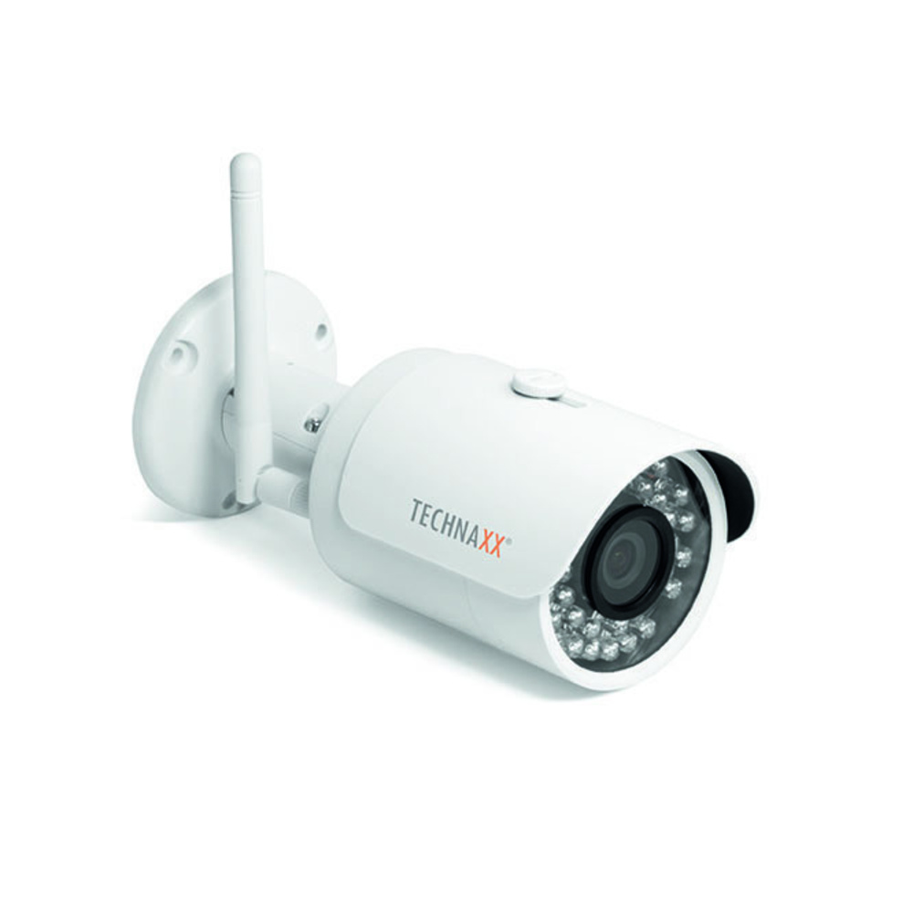 Technaxx WLAN-IP-Bulletkamera TX-65, 2,6 mm Fixobjektiv, 30 m IR-Reichweite