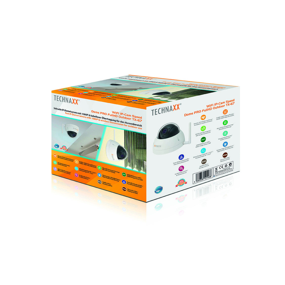 Technaxx WLAN- IP-Cam Speed Dome PRO FullHD Outdoor TX-67