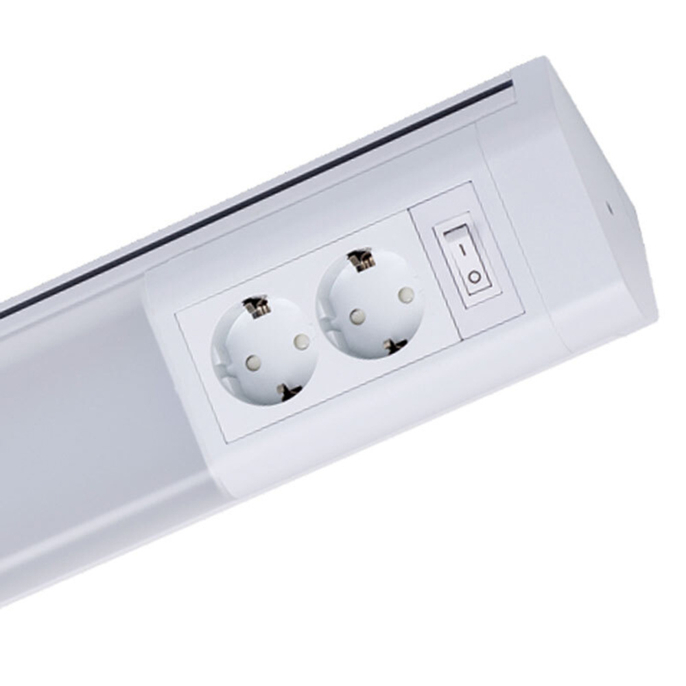 Müller Licht 15-W-LED-Unterbauleuchte mit 2 Schutzkontakt-Steckdosen Melo Plug 70 * neue Variante *