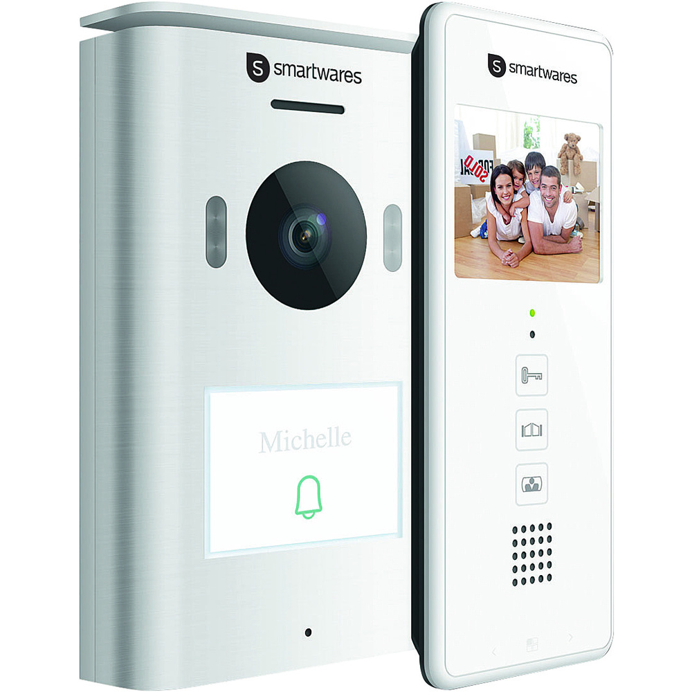 Smartwares 2-Draht-Video-Türsprechanlage für 1-Familienhaus mit 8,89-cm-Bildschirm
