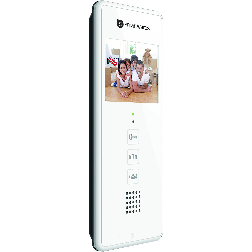 Smartwares 2-Draht-Video-Türsprechanlage für 2-Familienhaus mit 8,89-cm-Bildschirm