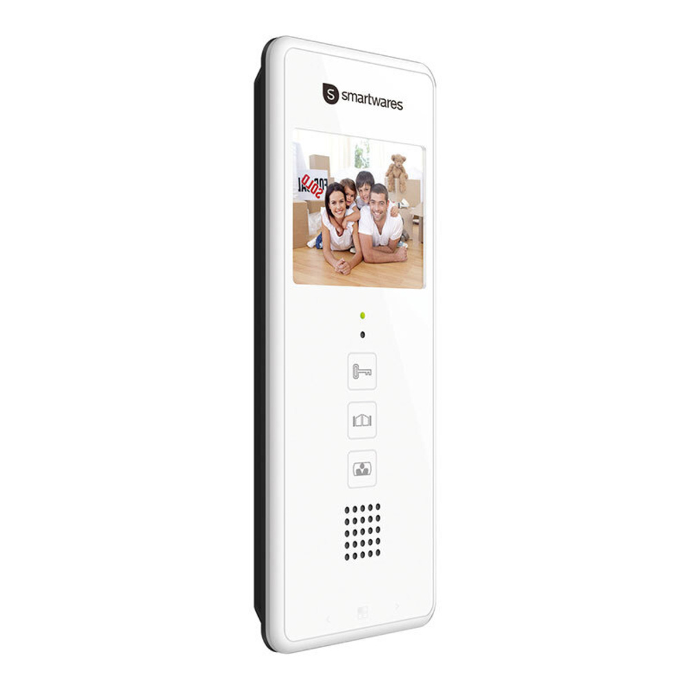 Smartwares 2-Draht-Video-Türsprechanlage für 3-Familienhaus mit 8,89-cm-Bildschirm