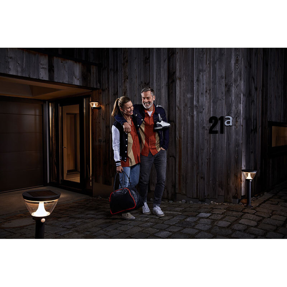 OSRAM Endura Style 4,5-W-LED-Sockelleuchte, warmweiß, Netz- und Solarbetrieb möglich