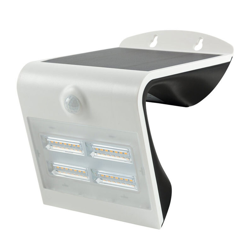 HEITRONIC 3,2-W-Solar-LED-Wandleuchte mit 120°-Bewegungsmelder, warmweiß