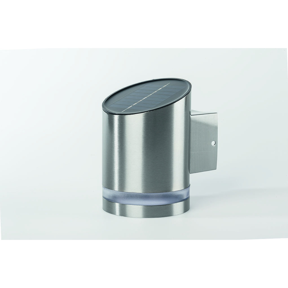ELV 0,5-W-Solar-LED-Wandleuchte, silber, IP44