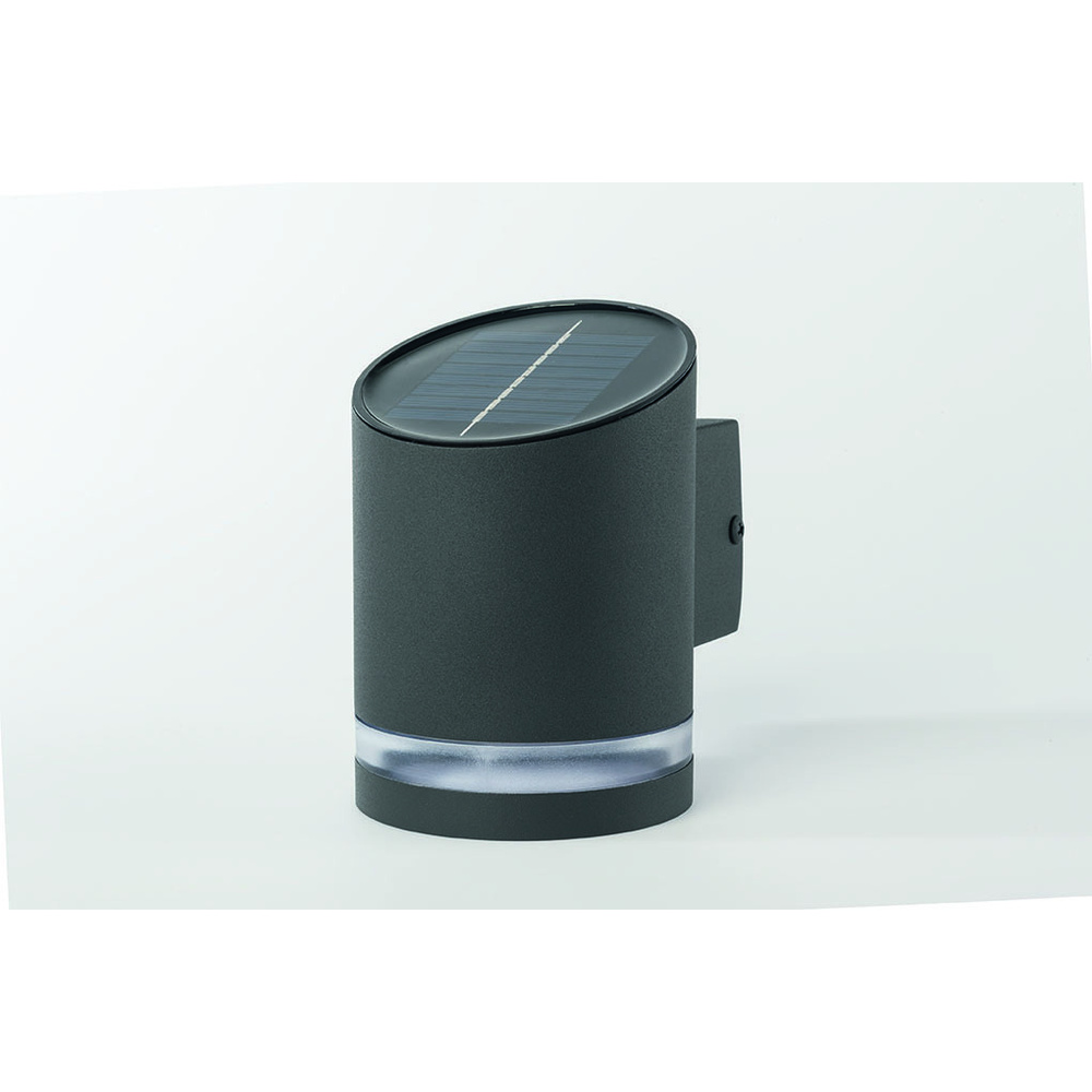 ELV 0,5-W-Solar-LED-Wandleuchte, anthrazit, IP44