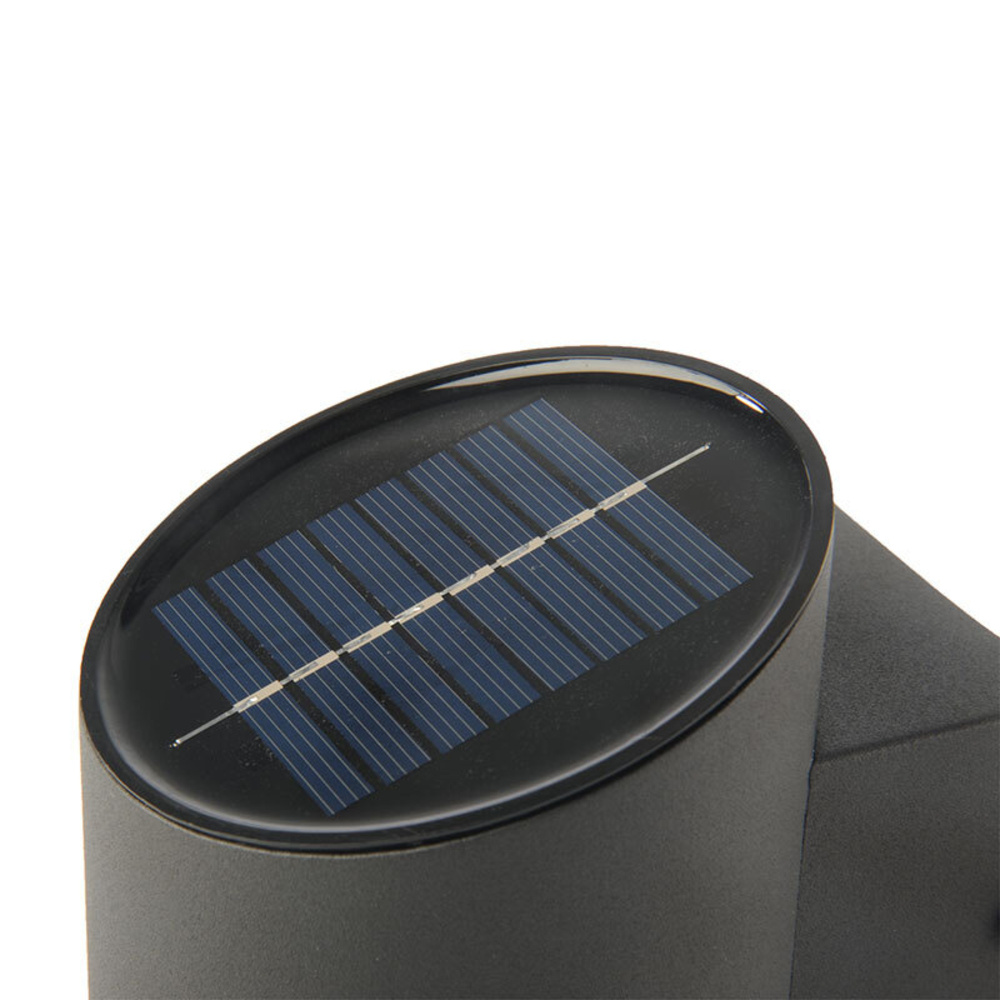 ELV 0,5-W-Solar-LED-Wandleuchte, anthrazit, IP44