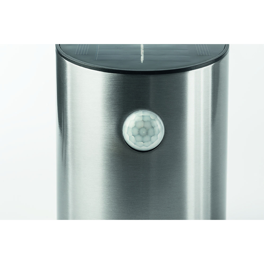 ELV 2-W-Solar-LED-Wandleuchte mit Bewegungsmelder, silber, IP44
