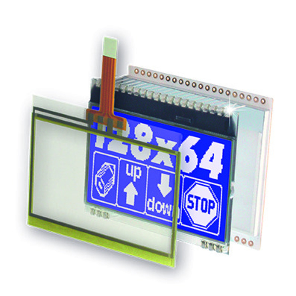 Electronic Assembly LCD-Grafikdisplay EA DOGM128 128x64 Pixel, STN blau