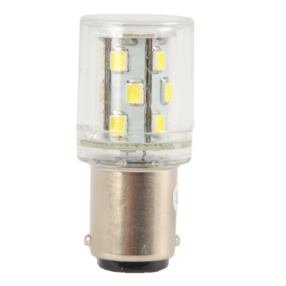 Barthelme LED 360° Rundumleuchte mit 15 LEDs, Ba15d, 12VAC/DC, 20x45mm, gelb, typ. 20lm