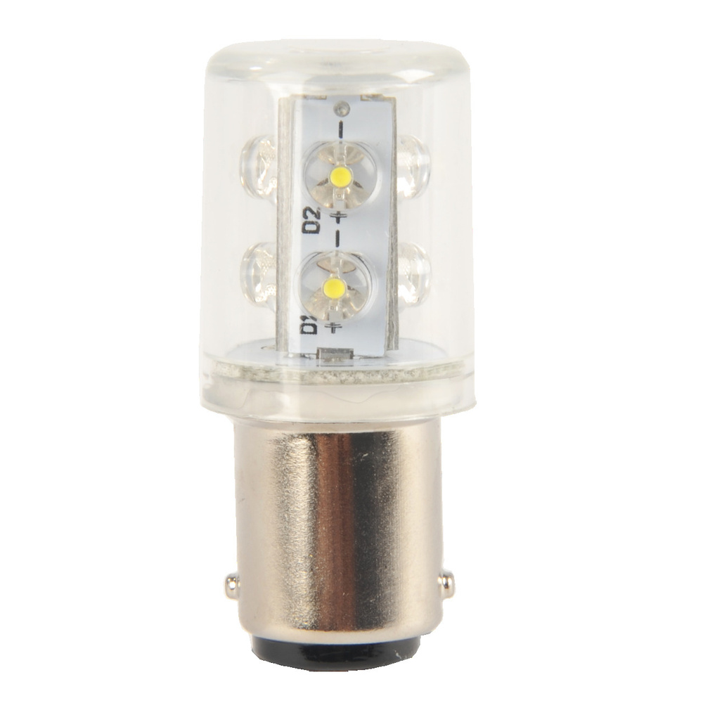 Barthelme LED 360° Rundumleuchte mit 6 LEDs, Ba15d, 240VAC, 20x45mm, gelb, typ. 5lm