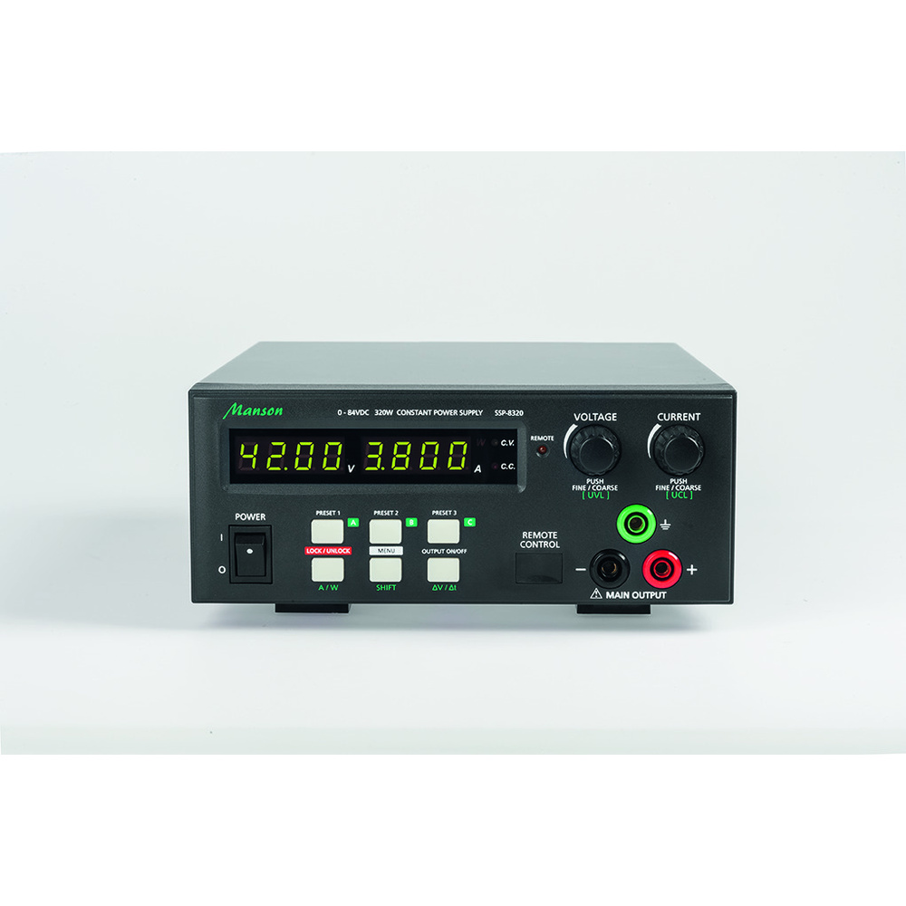 Manson Laborschaltnetzteil SSP-8320 (0-42 V / 0-20 A) mit USB-Schnittstelle, programmierbar