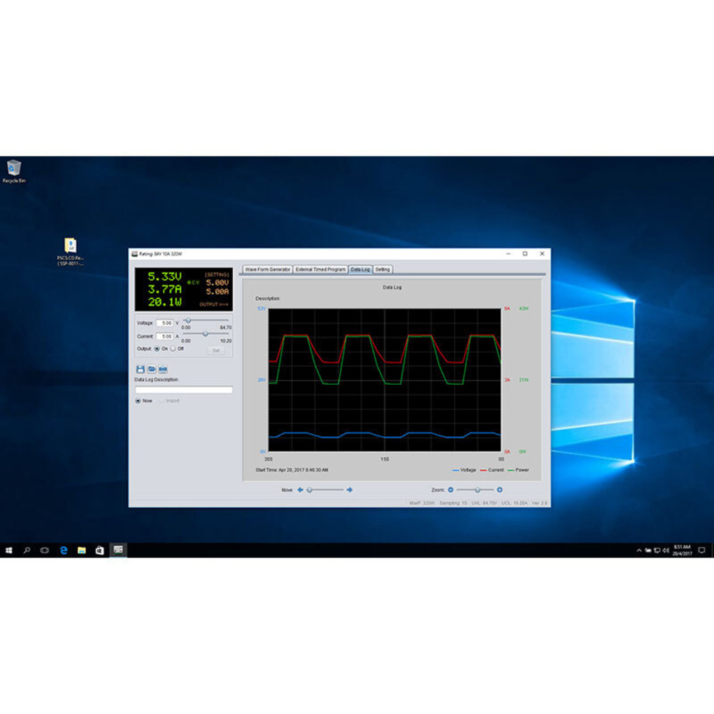 Manson Laborschaltnetzteil SSP-8320 (0-42 V / 0-20 A) mit USB-Schnittstelle, programmierbar
