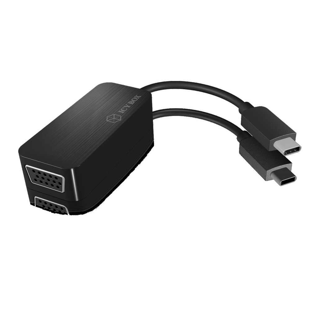 ICY BOX USB-Adapter IB-AC525-C, USB-Stecker (Typ C) auf VGA-Buchse
