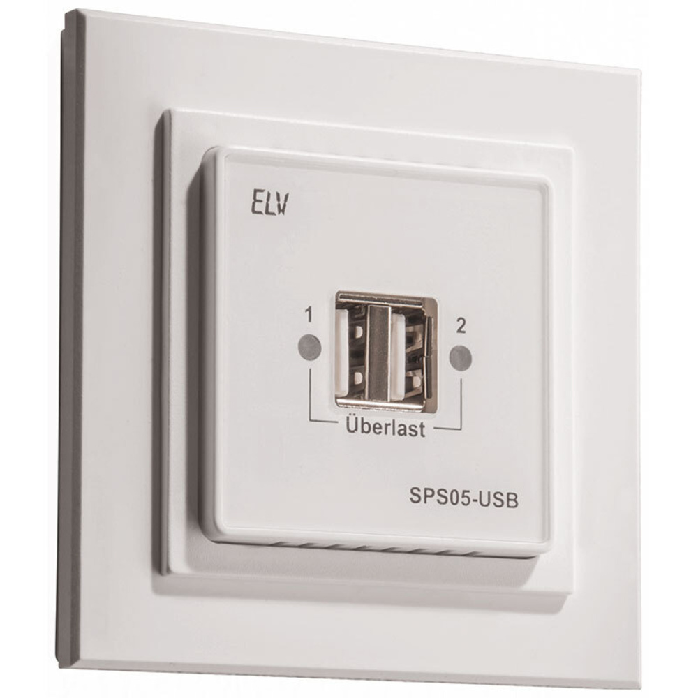 ELV Bausatz Unterputz Schaltnetzteil mit USB-Buchse SPS05-USB, ohne Rahmen