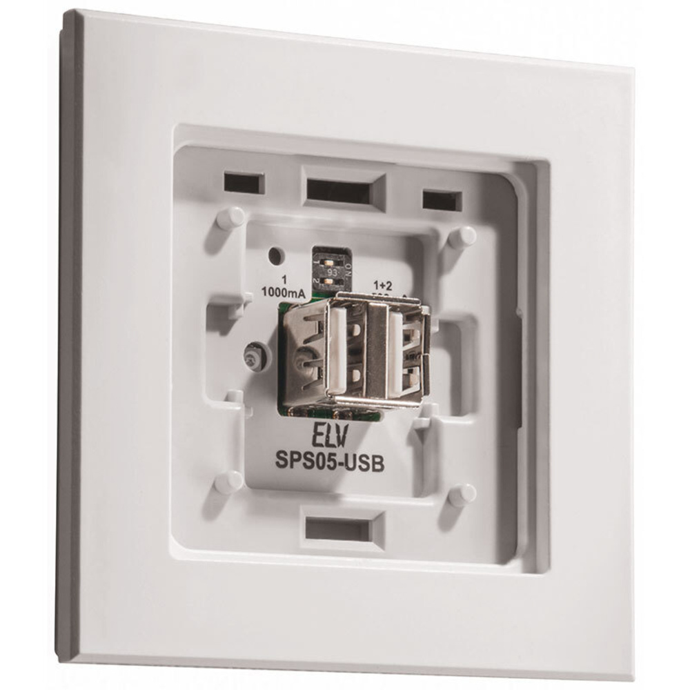 ELV Bausatz Unterputz Schaltnetzteil mit USB-Buchse SPS05-USB, ohne Rahmen