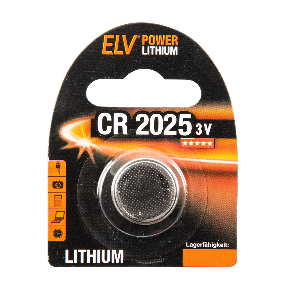 ELV Lithium-Knopfzelle CR2025