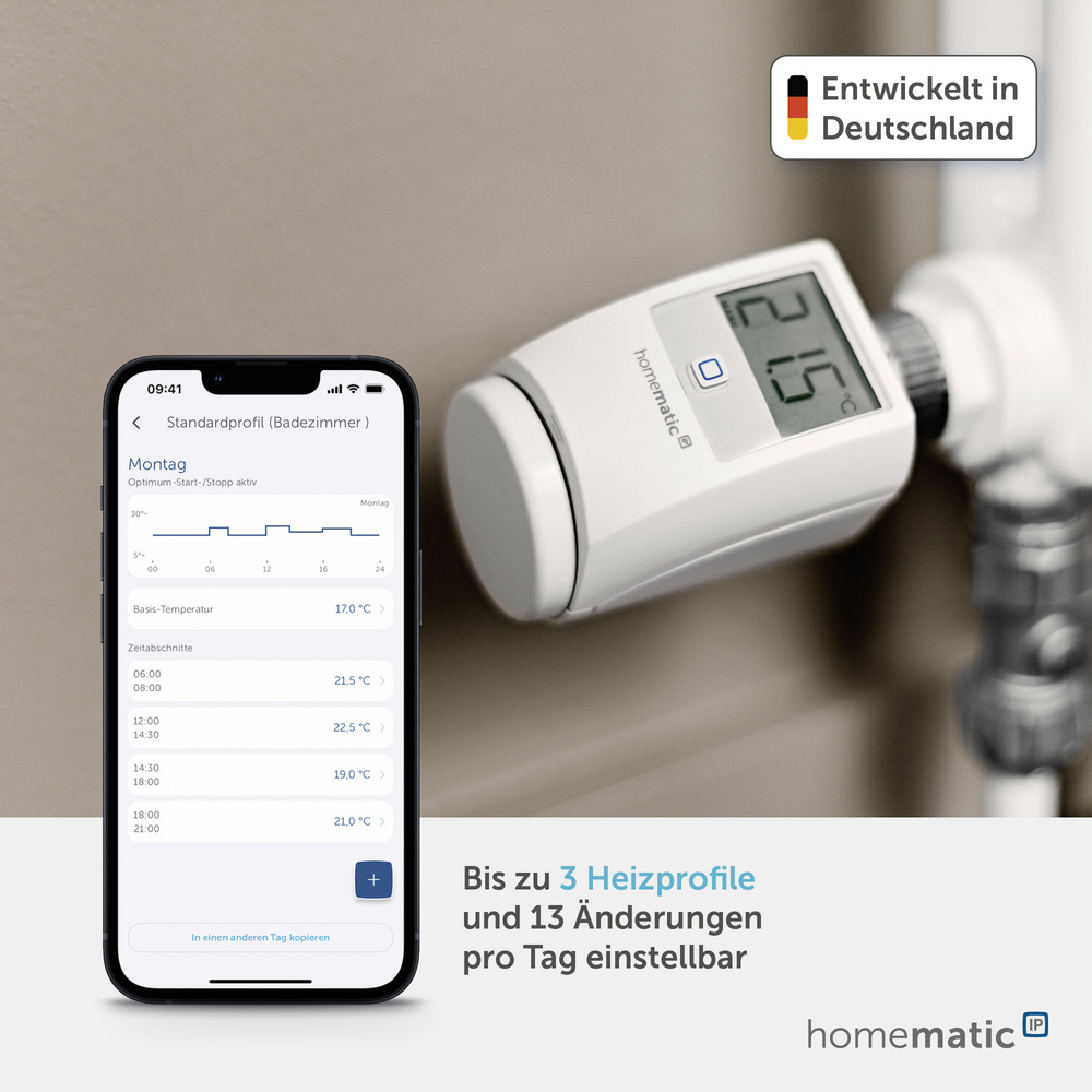 Homematic IP Smart Home Heizkörperthermostat, HmIP-eTRV-2