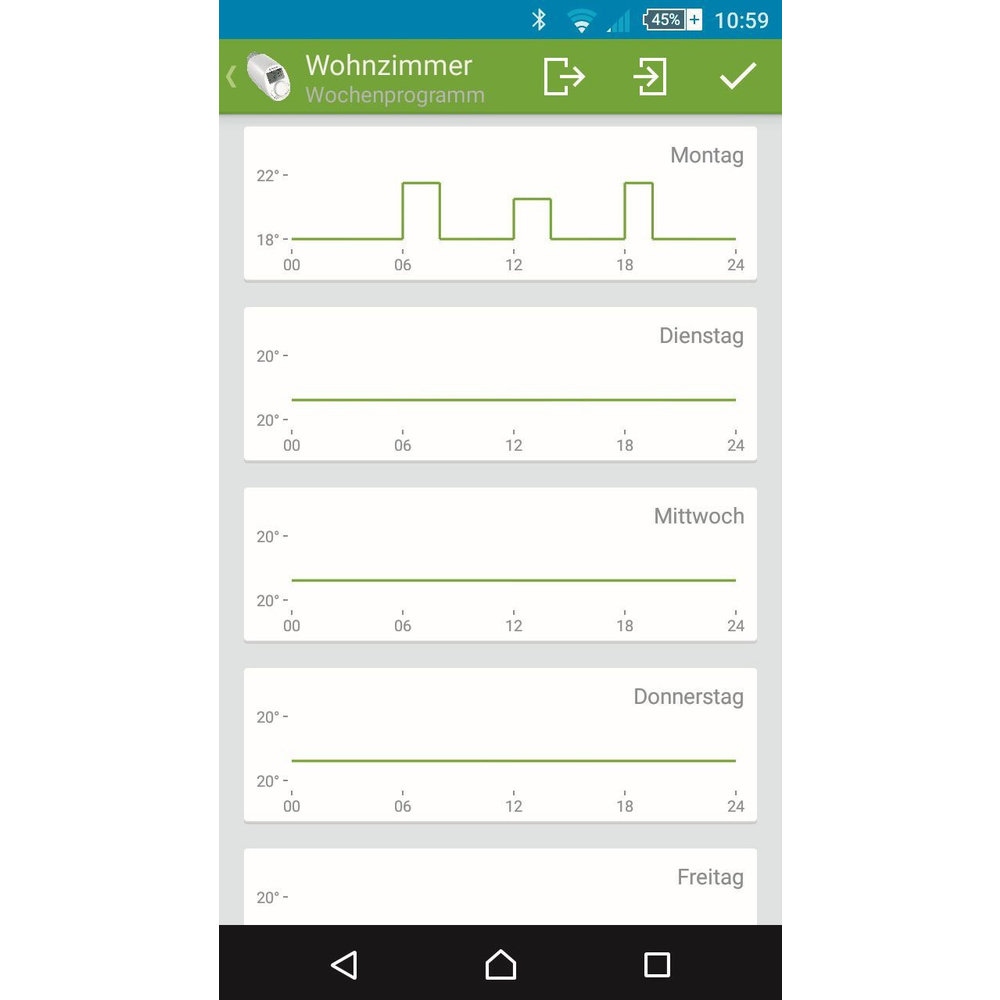 Eqiva BLUETOOTH® Smart Heizkörperthermostat mit App-Steuerung