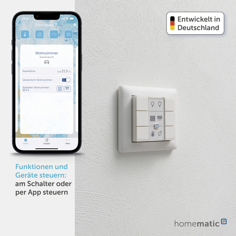 Homematic IP Smart Home Wandtaster – 6-fach, HmIP-WRC6
