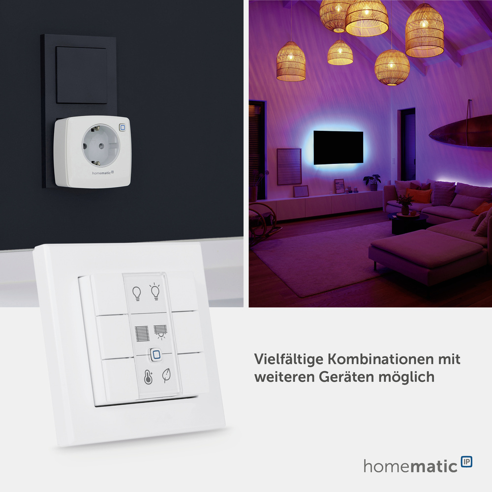 Homematic IP Smart Home Wandtaster – 6-fach, HmIP-WRC6