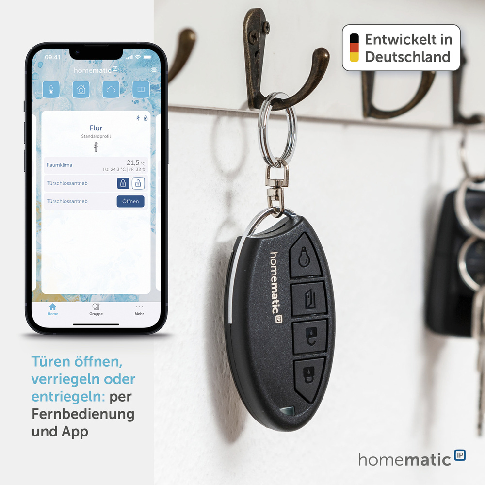 Homematic IP Smart Home Schlüsselbundfernbedienung – Zutritt, HmIP-KRCK