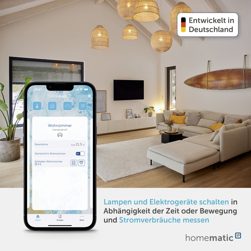 Homematic IP Smart Home Schalt-Mess-Aktor für Markenschalter, HmIP-BSM