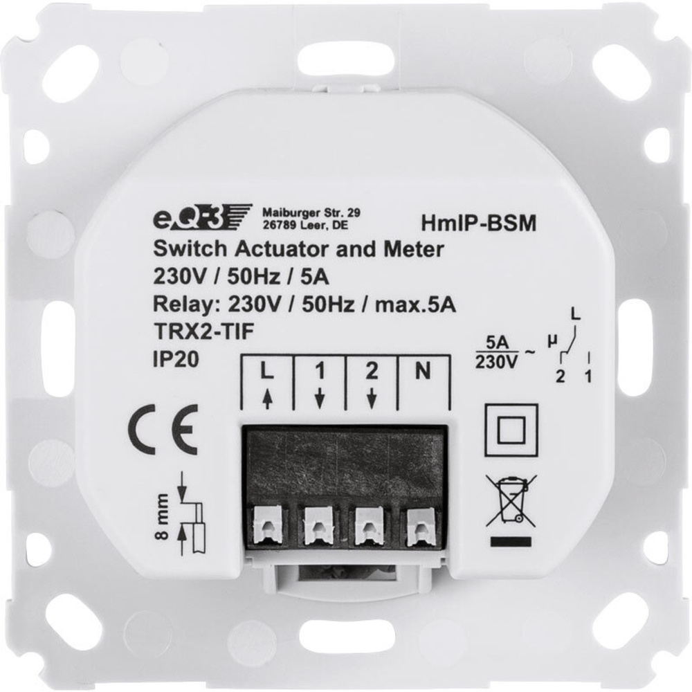 Homematic IP Smart Home 3er-Set Homematic IP Schalt-Mess-Aktor HmIP-BSM für Markenschalter