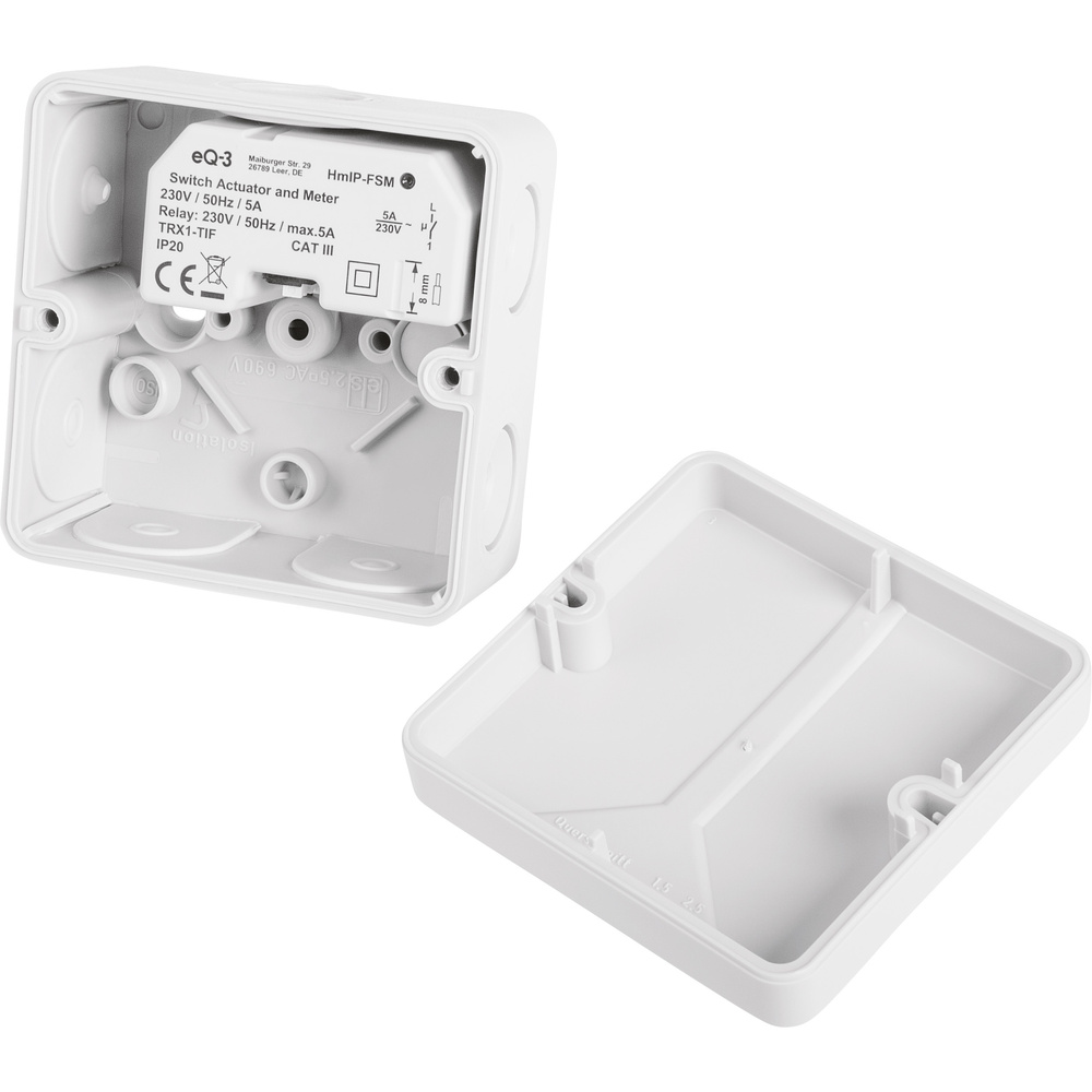 Homematic IP Smart Home Schalt-Mess-Aktor – Unterputz, HmIP-FSM