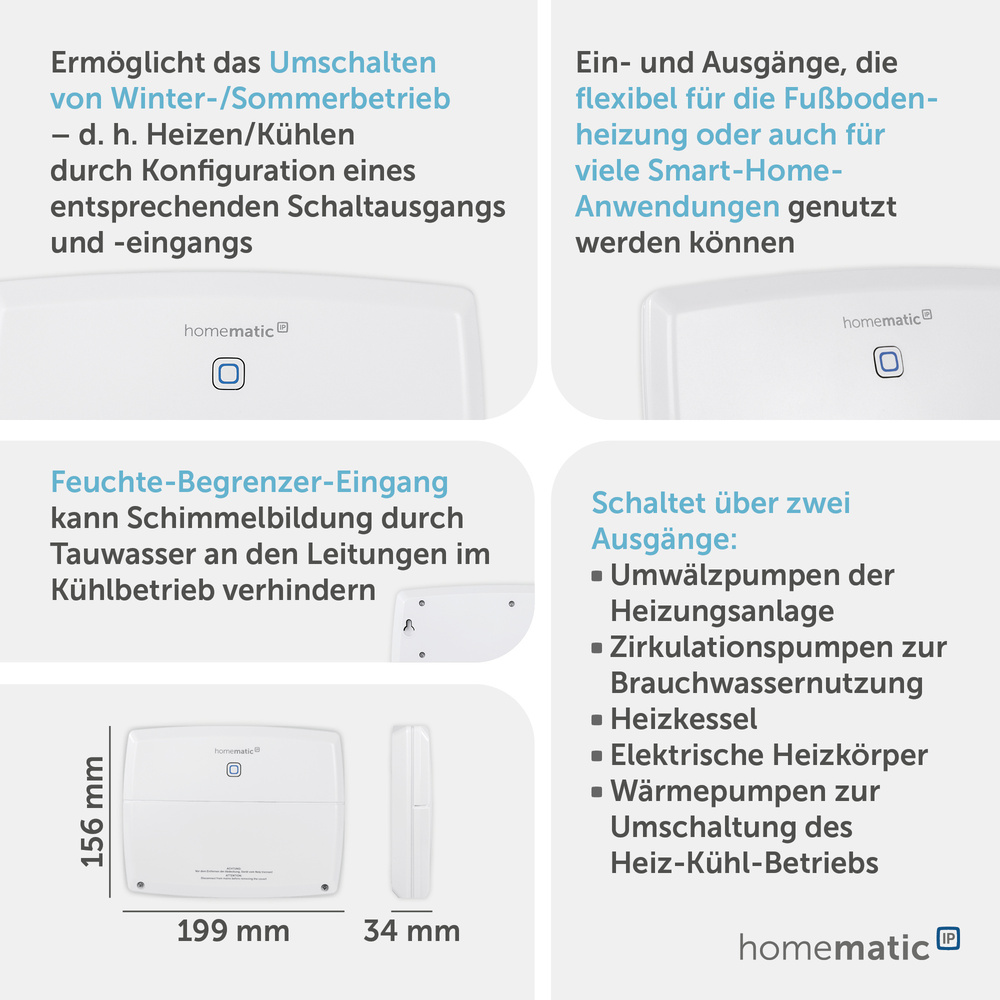 Homematic IP Smart Home Multi IO Box, HmIP-MIOB