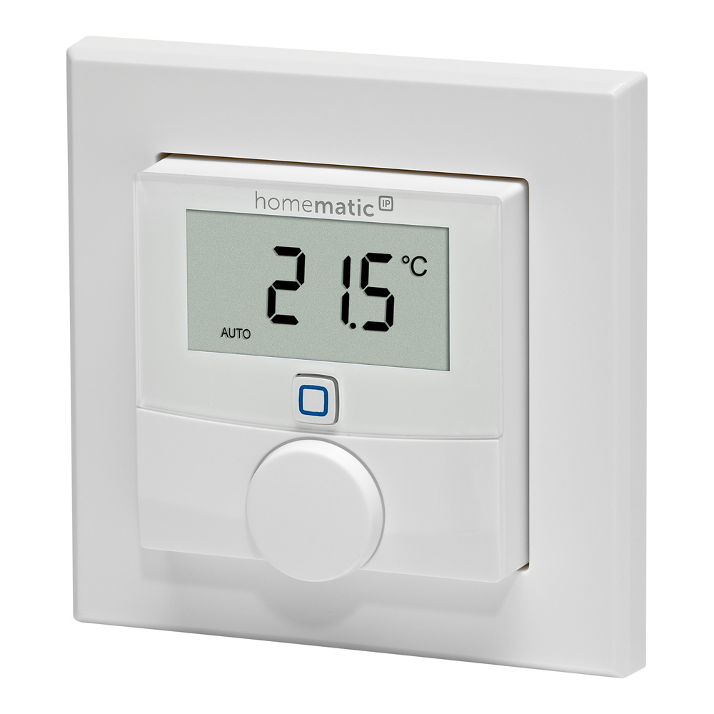 Homematic IP Smart Home Wandthermostat mit Luftfeuchtigkeitssensor, HmIP-WTH-2