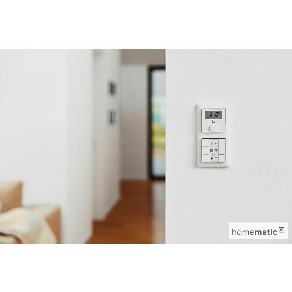 Homematic IP Smart Home Wandthermostat HmIP-WTH-2 mit Luftfeuchtigkeitssensor