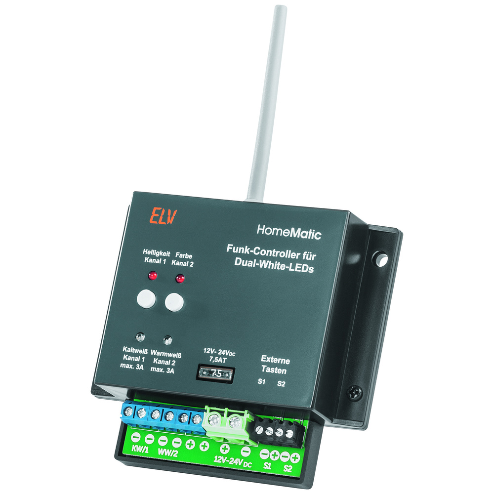 ELV Homematic Bausatz Funk-Controller für Dual-White-LEDs HM-LC-DW-WM