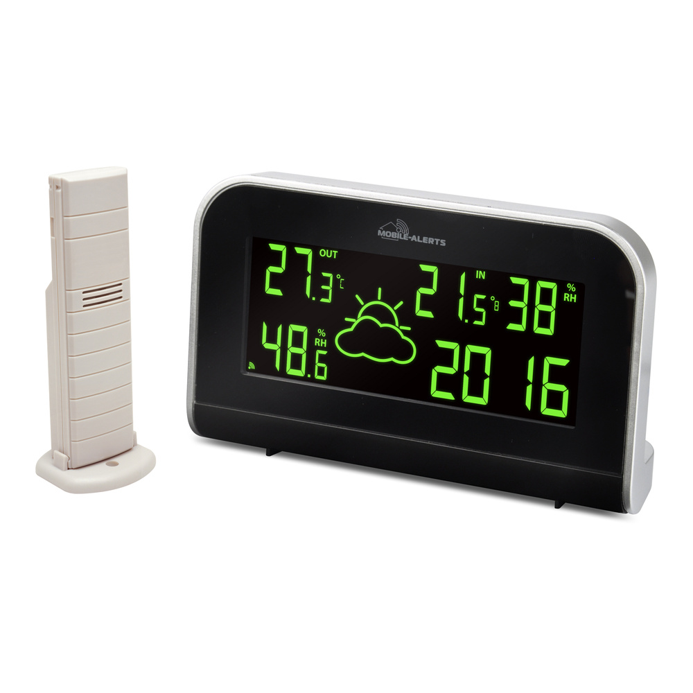 ELV Mobile Alerts RGB-Wetterstation MA10900 inkl. Außensensor, kompatibel mit Mobile-Alerts-System