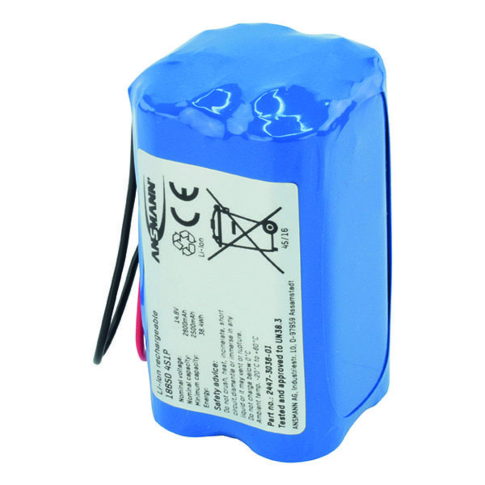 Ansmann 4er-Lithium-Ionen-Akkupack 18650, packed, 4S1P, 14,4 V, 2600 mAh