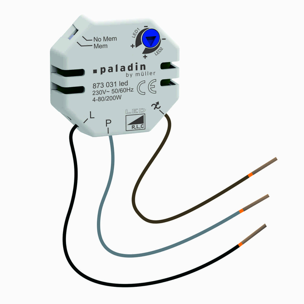 paladin LED-Dimmer ohne Neutralleiteranschluss, UP-Montage