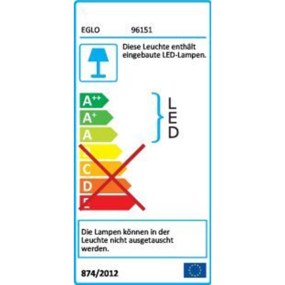 EGLO Salobrena 40-W-LED-Panel 1200 x 300 mm