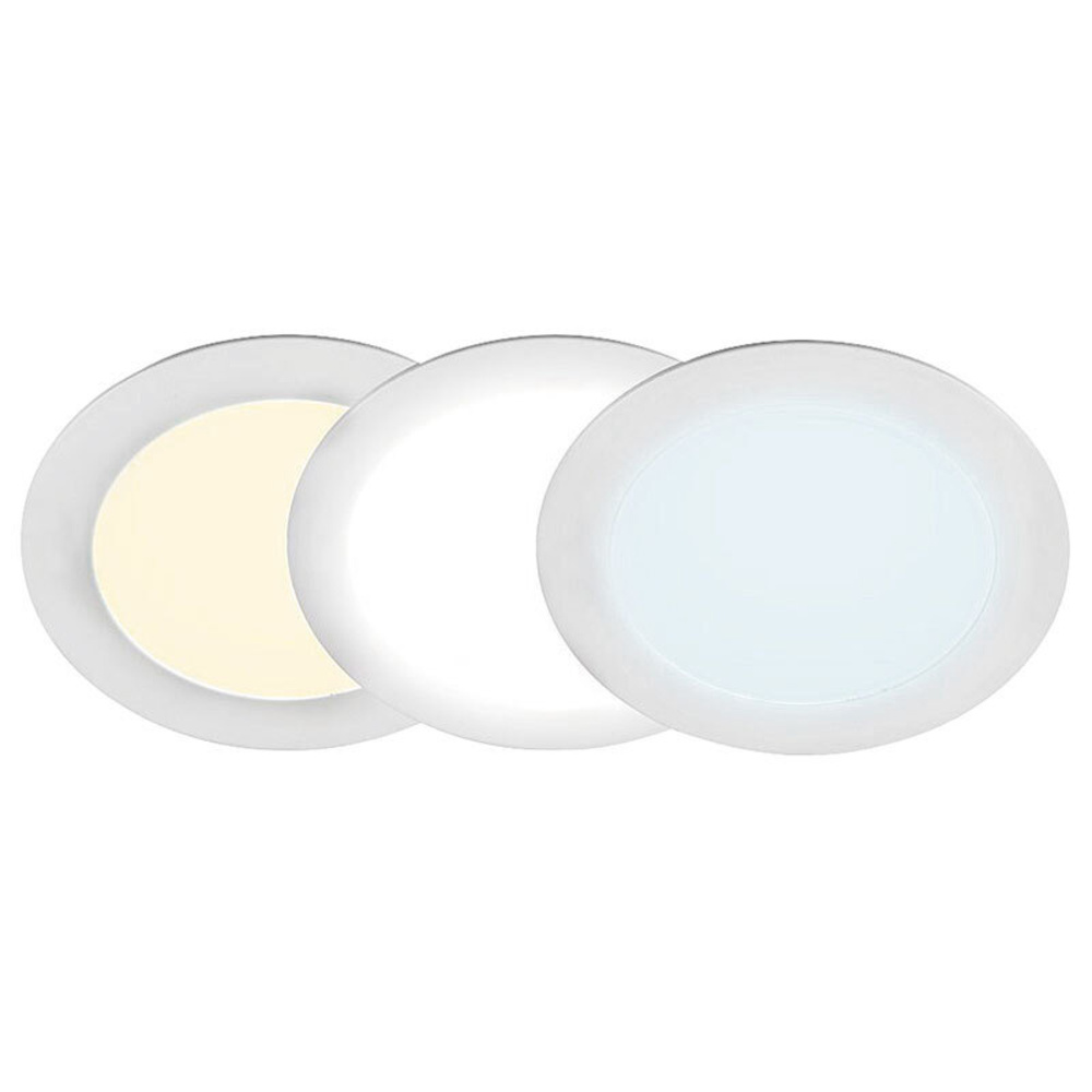 HEITRONIC 13-W-LED-Downlight LESCAR, rund, Farbtemperatur einstellbar, weiß lackiert, IP54