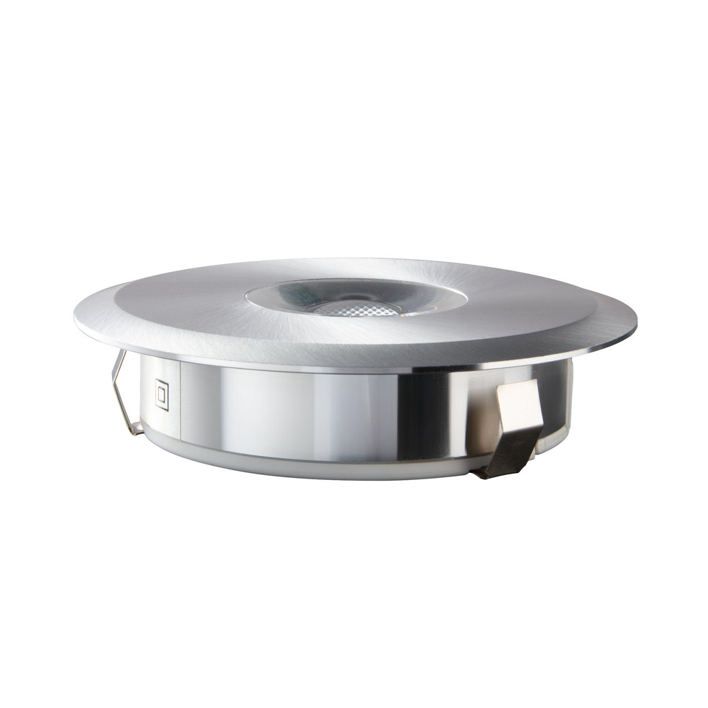 HEITRONIC 6-W-LED-Einbaustrahler AUSTIN aus gebürstetem Aluminium, rund, IP20, Einbautiefe nur 20 mm