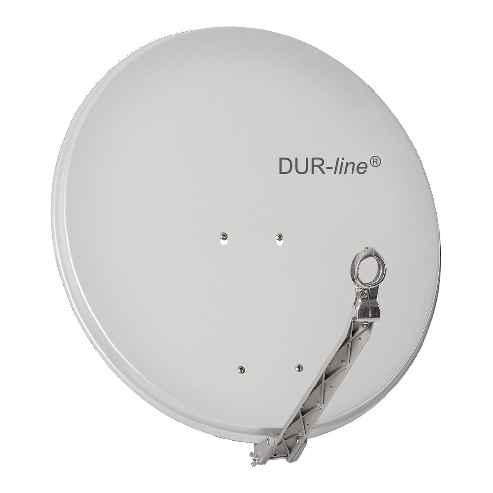 DUR-line Vollaluminium-Satellitenspiegel Select 75/80, pulverbeschichtet, extrem robust, hellgrau