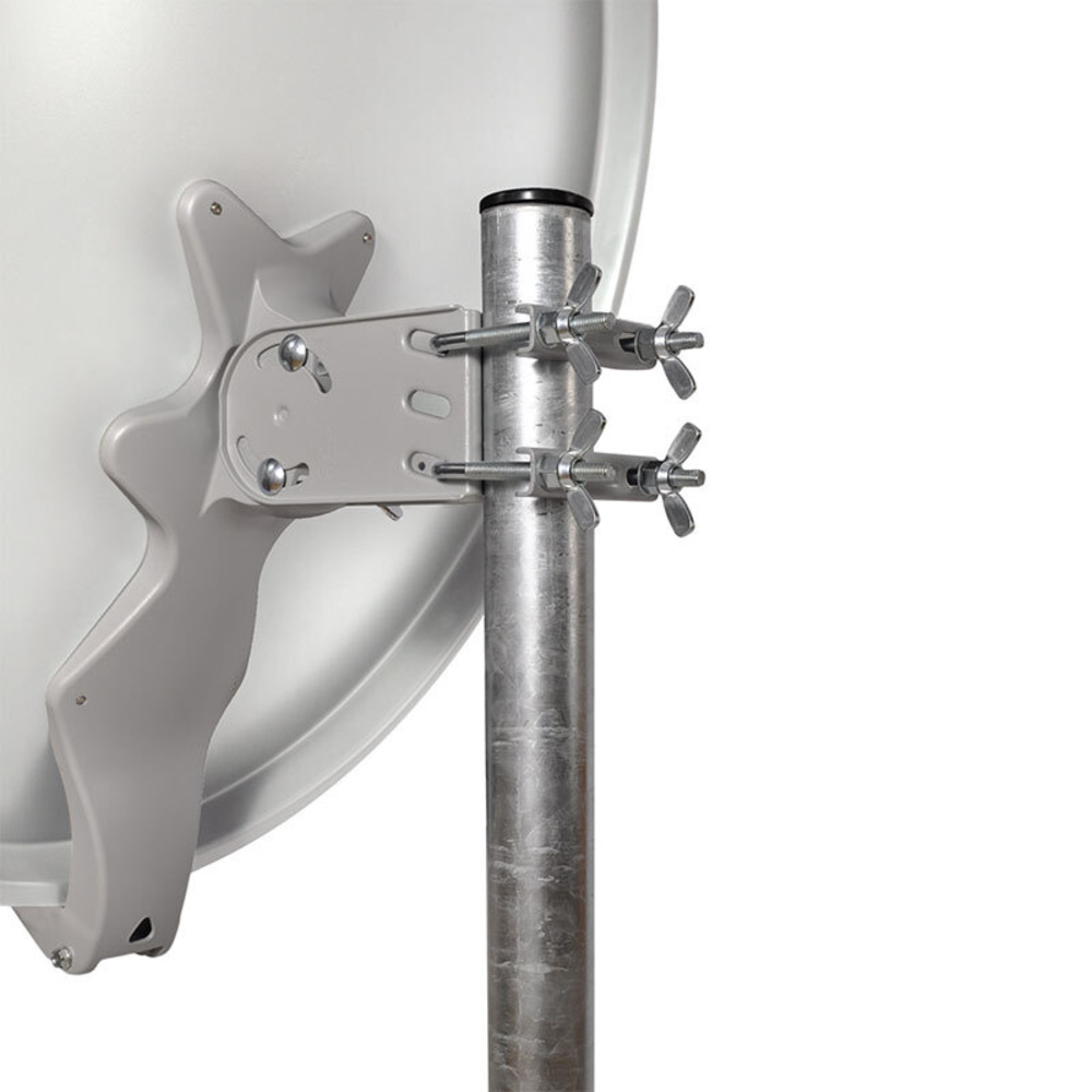 DUR-line Vollaluminium-Satellitenspiegel Select 75/80, pulverbeschichtet, extrem robust, hellgrau