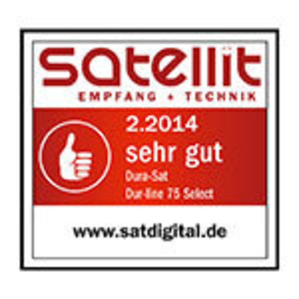 DUR-line Vollaluminium-Satellitenspiegel Select 75/80, pulverbeschichtet, extrem robust, hellgrau