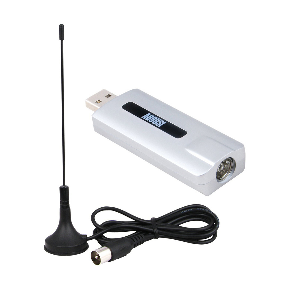 August USB DVB-T2-HD-Stick DVB-T230, H.265/HEVC, für Notebook und PC (ab Windows 7)