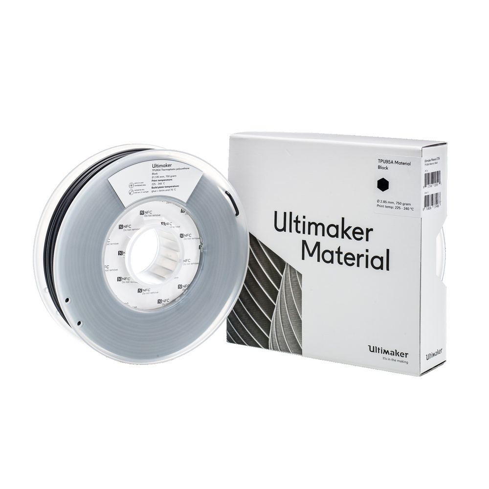 Ultimaker 3 TPU 95A-Filament, reißfest, 2,85 mm, 750 g, schwarz