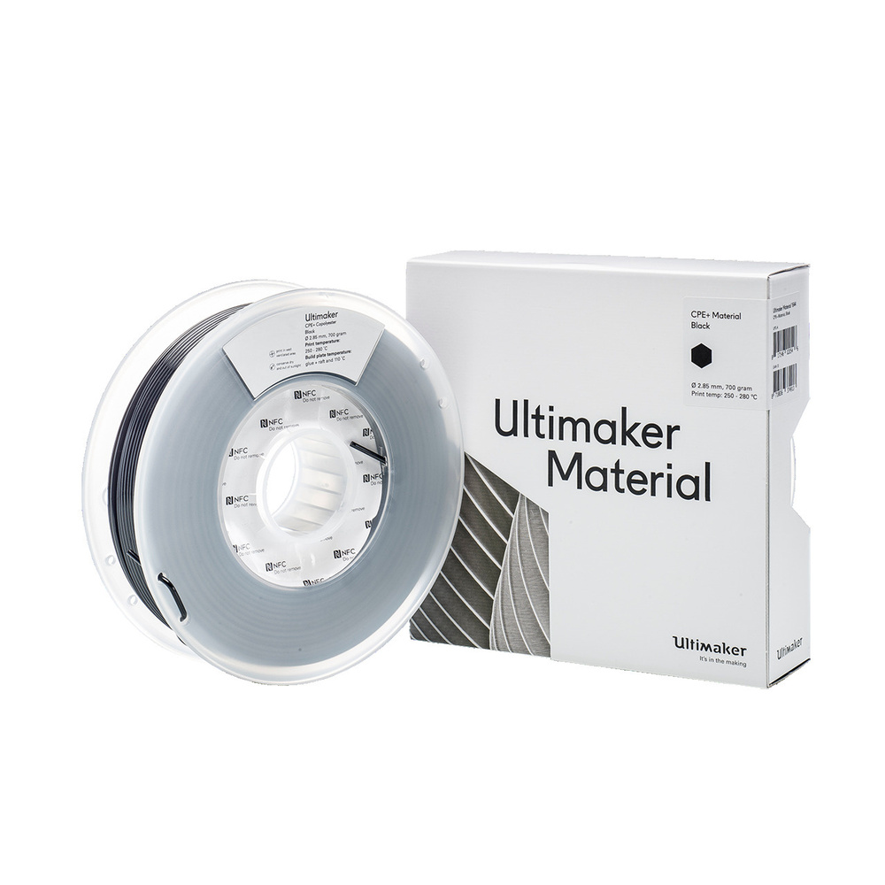 Ultimaker CPE+ Filament, hohe Festigkeit, 2,85 mm, 750 g, schwarz