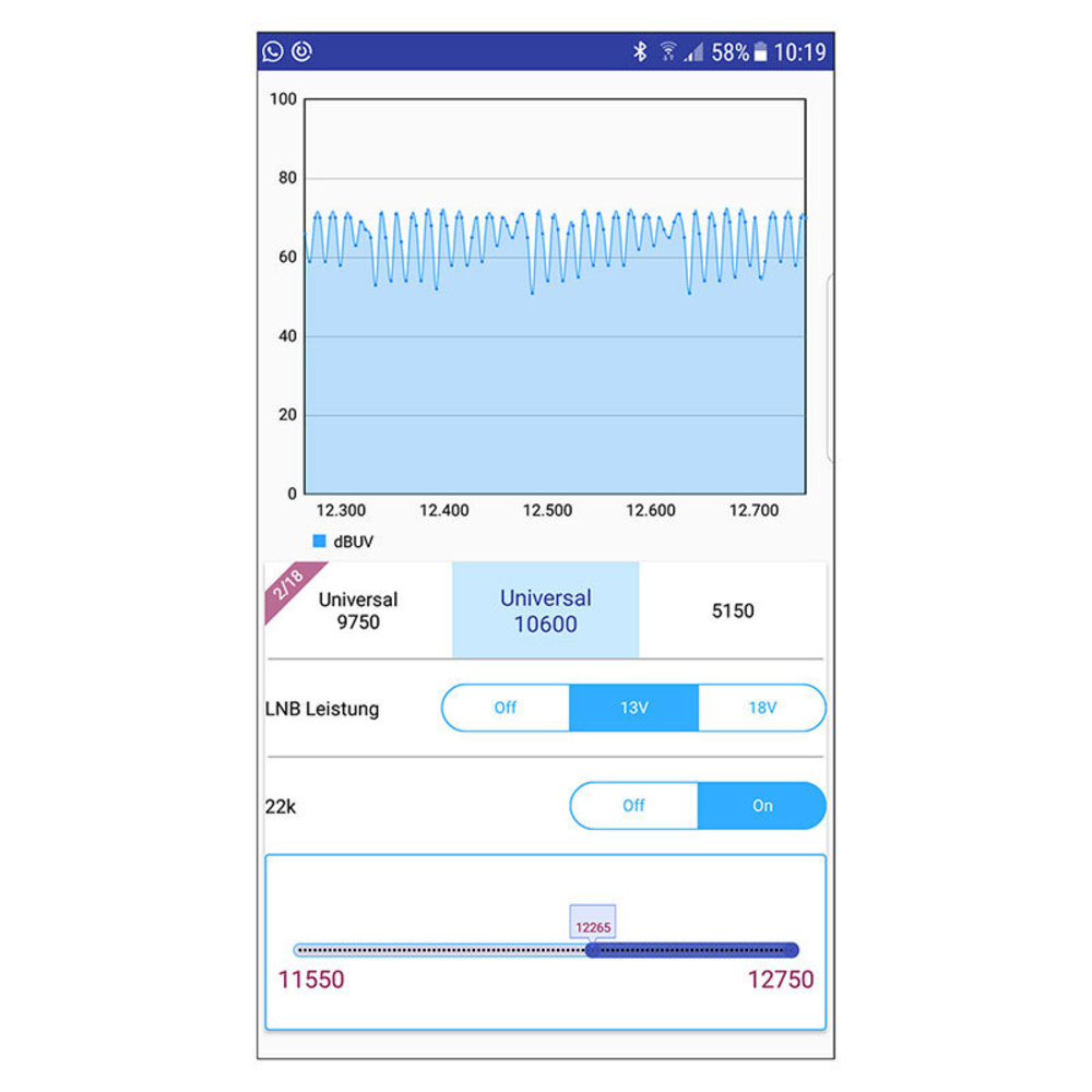 Megasat Satfinder / Sat-Messgerät HD 1 Kompakt, DVB-S/S2, Smartphone-Anbindung, inkl. Powerbank