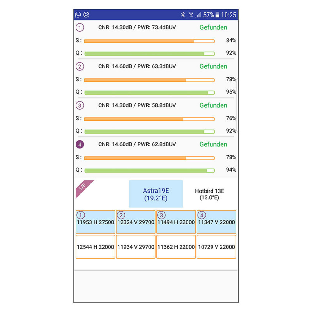Megasat Satfinder / Sat-Messgerät HD 1 Kompakt, DVB-S/S2, Smartphone-Anbindung, inkl. Powerbank